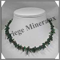 TOURMALINE Verte - Collier Baroque (Gros Morceaux) - 38 cm - M001