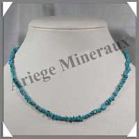 TURQUOISE (Vritable) - Collier Baroque - 40 cm - C30036