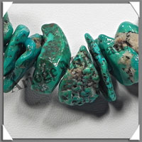 TURQUOISE (Vritable) - Collier Compos - Nuggets Baroques (Taille Moyenne) - 55 cm - P002