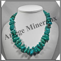 TURQUOISE (Vritable) - Collier Compos - Nuggets Baroques (Taille Moyenne) - 55 cm - P004