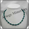 TURQUOISE (Vritable) - Collier 4 et 8 mm en altern - 44 cm - M001 Arizona