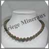 UNAKITE - Collier - Perles 10 mm - 48 cm - M001 Brsil