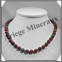 UNAKITE - Collier - Perles 10 mm - 48 cm - M001