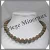 UNAKITE - Collier - Perles 12 mm - 41 cm - M001 Brsil