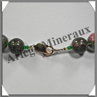UNAKITE - Collier - Perles 12 mm - 41 cm - M001