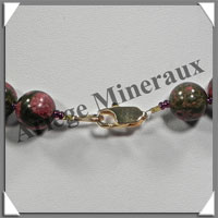 UNAKITE - Collier - Perles 12 mm - 42 cm - M002