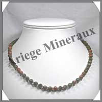 UNAKITE - Collier - Perles 6 mm - 46 cm - M001