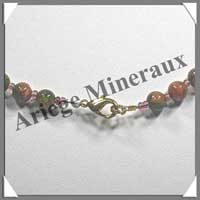 UNAKITE - Collier - Perles 6 mm - 46 cm - M002