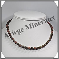 UNAKITE - Collier - Perles 6 mm - 43 cm - M003