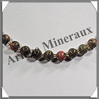UNAKITE - Collier - Perles 6 mm - 43 cm - M004