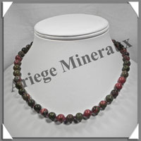 UNAKITE - Collier - Perles 8 mm - 42 cm - M001
