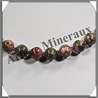UNAKITE - Collier - Perles 8 mm - 43 cm - M004