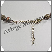 UNAKITE - Collier - Perles 8 mm - 43 cm - M004