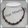 UNAKITE - Collier - Perles 8 et 12 mm en dgrad - 42 cm - M001 Brsil