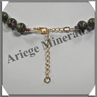 UNAKITE - Collier - Perles 8 et 12 mm en dgrad - 42 cm - M001