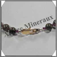 UNAKITE - Collier - Perles 8 et 12 mm en dgrad - 42 cm - M002