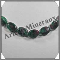 ZOIZITE RUBIS - Collier Compos - Ovales 14x10 mm et Perles 6 mm en Dgrad - 44 cm - M001