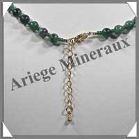 ZOIZITE RUBIS - Collier Compos - Ovales 14x10 mm et Perles 6 mm en Dgrad - 44 cm - M001