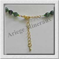 ZOIZITE RUBIS - Collier Compos - Ovales 14x10 mm et Perles 6 mm en dgrad - 46 cm - M002