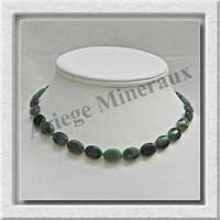 ZOIZITE RUBIS - Collier Compos - Ovales 14x10 mm - 43 cm - M003
