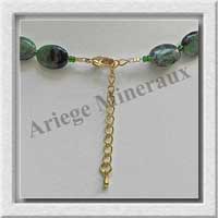 ZOIZITE RUBIS - Collier Compos - Ovales 14x10 mm - 43 cm - M003