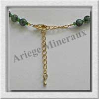 ZOIZITE RUBIS - Collier Perles 6 mm - 47 cm - M001