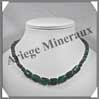 ZOIZITE RUBIS - Collier Compos - Rectangles 14x10 mm et Perles 6 mm en dgrad - 44 cm - M003 Tanzanie