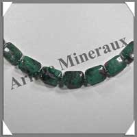 ZOIZITE RUBIS - Collier Compos - Rectangles 14x10 mm et Perles 6 mm en dgrad - 44 cm - M003