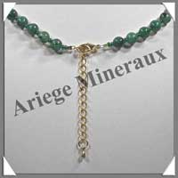 ZOIZITE RUBIS - Collier Compos - Rectangles 14x10 mm et Perles 6 mm en dgrad - 44 cm - M003