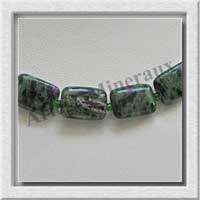 ZOIZITE RUBIS - Collier Compos - Rectangles 14x10 mm - 45 cm - M004