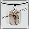AGATE DENDRITIQUE - Pendentif Argent - Rectangle - 30x18 mm - W002 Inde