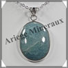 AIGUE MARINE - Pendentif Argent - Ovale - 30x24 mm - W001 Brsil