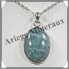 AIGUE MARINE - Pendentif Argent - Ovale - 25x18 mm - W003 Brsil