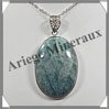 AIGUE MARINE - Pendentif Argent - Ovale - 47x30 mm - W008 Brsil