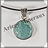 AIGUE MARINE - Pendentif Argent - Rond - Diamtre : 25 mm - W010 Brsil