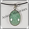 AIGUE MARINE Facete - Pendentif Argent - Ovale - 30x20 mm - W011 Brsil