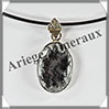 AGATE MOUSSE - Pendentif Argent - Ovale - 30x18 mm - W006 Inde