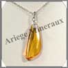 AMBRE Caramel Clair - Goutte - Blire Argent - 35 mm - C005 Baltique