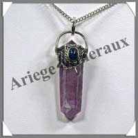 AMETHYSTE (Cabochon Lapis) - Pendentif 