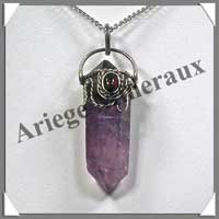 AMETHYSTE (Cabochon Grenat) - Pendentif  