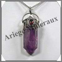 AMETHYSTE (Cabochon Grenat) - Pendentif  