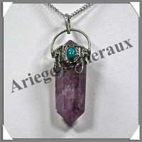 AMETHYSTE (Cabochon Turquoise) - Pendentif  