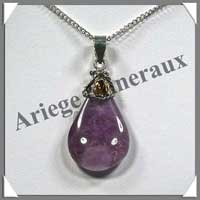 AMETHYSTE (Cabochon Citrine) - Pendentif 