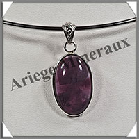 AMETHYSTE - Pendentif Argent - Ovale - 25x15 mm - W002