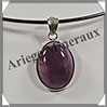 AMETHYSTE - Pendentif Argent - Ovale - 23x18 mm - W003 Brsil