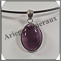 AMETHYSTE - Pendentif Argent - Ovale - 23x18 mm - W003