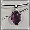 AMETHYSTE - Pendentif Argent - Ovale - 21x16 mm - W004 Brsil