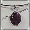 AMETHYSTE - Pendentif Argent - Ovale - 25x20 mm - W005 Brsil