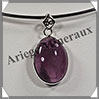 AMETHYSTE - Pendentif Argent - Ovale - 25x20 mm - W006 Brsil