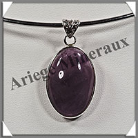 AMETHYSTE - Pendentif Argent - Ovale - 26x18 mm - W007